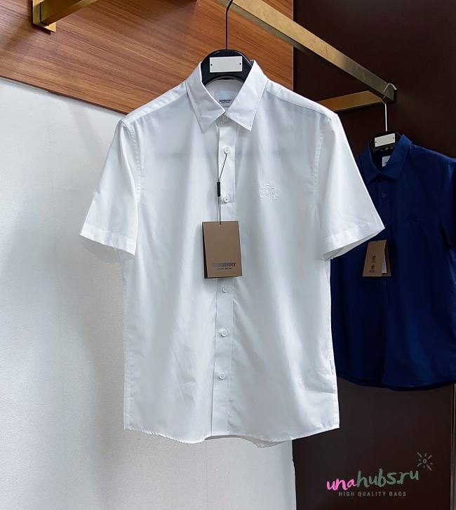 Burberry short sleeved white shirt - 1