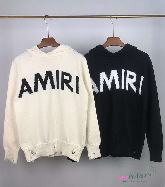 Amiri sweater  ( black/ white) - 1