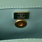 Chanel New Coco blue grained leather gold hardware bag  - 4