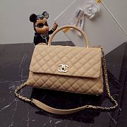 Chanel Coco beige grained leather gold hardware 29cm bag - 4