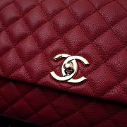 Chanel Coco red grained leather gold hardware 29cm bag - 2