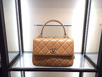 Chanel Trendy Cc Flap Bag Dark Caramel Lambskin Bag