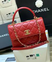 Chanel Trendy Cc Flap Red Lambskin Bag - 5