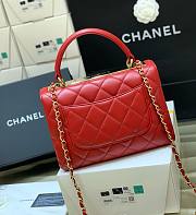 Chanel Trendy Cc Flap Red Lambskin Bag - 3