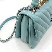 Chanel Trendy Cc Flap Blue Lambskin V Bag - 6