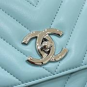 Chanel Trendy Cc Flap Blue Lambskin V Bag - 5