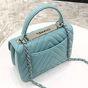 Chanel Trendy Cc Flap Blue Lambskin V Bag - 4