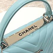 Chanel Trendy Cc Flap Blue Lambskin V Bag - 2