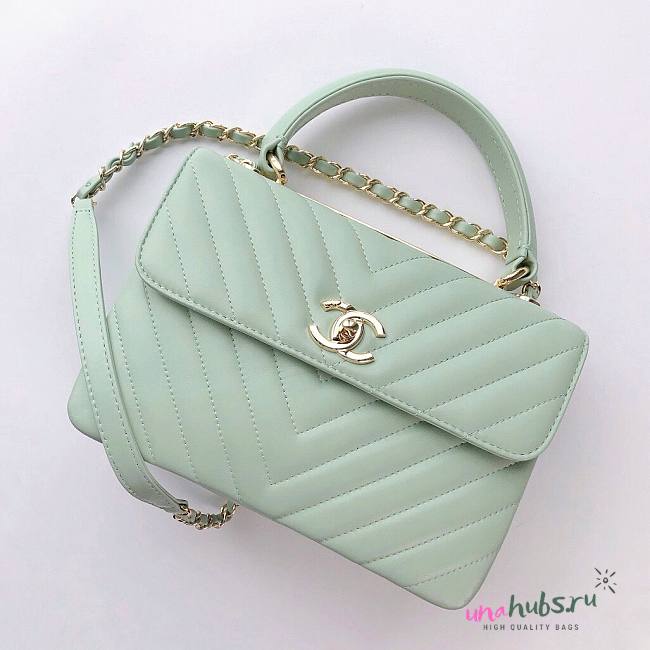 Chanel Trendy Cc Flap Mint Lambskin Bag - 1