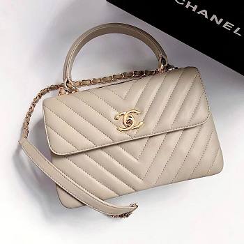 Chanel Trendy Cc Flap Beige Lambskin Bag