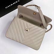 Chanel Trendy Cc Flap Beige Lambskin Bag - 5