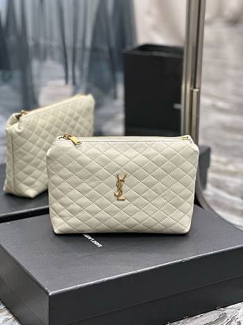 YSL Gaby quilted leather cross-body white bag
