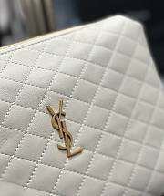 YSL Gaby quilted leather cross-body white bag - 3