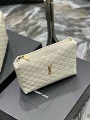 YSL Gaby quilted leather cross-body white bag - 6