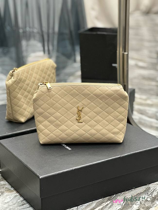 YSL Gaby quilted leather cross-body beige bag - 1