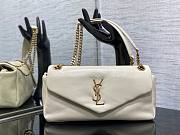 YSL Calypso Padded White Lambskin Bag - 1