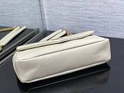 YSL Calypso Padded White Lambskin Bag - 5