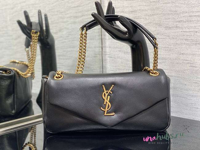 YSL Calypso Padded Black Lambskin Bag - 1