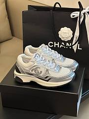 Chanel 23C CC logo silver sneakers  - 1