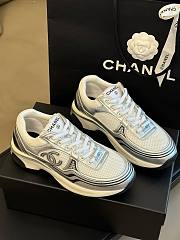 Chanel 23C CC logo silver sneakers  - 4