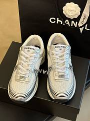 Chanel 23C CC logo silver sneakers  - 6