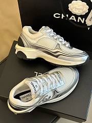 Chanel 23C CC logo silver sneakers  - 5