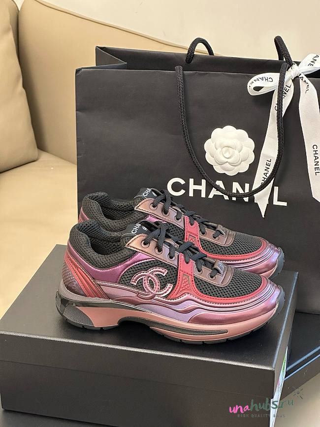 Chanel 23C CC logo pink sneakers - 1