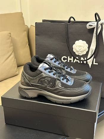 Chanel 23C CC logo black sneakers