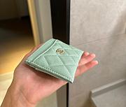 Chanel mint caviar card holder - 6