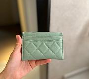 Chanel mint caviar card holder - 4