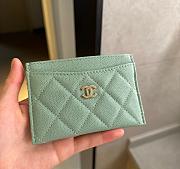 Chanel mint caviar card holder - 3