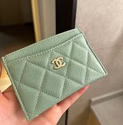 Chanel mint caviar card holder - 2