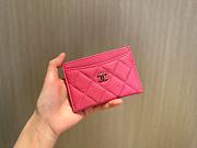 Chanel pink caviar card holder - 1