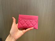 Chanel pink caviar card holder - 6