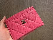 Chanel pink caviar card holder - 4