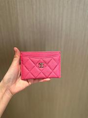 Chanel pink caviar card holder - 2