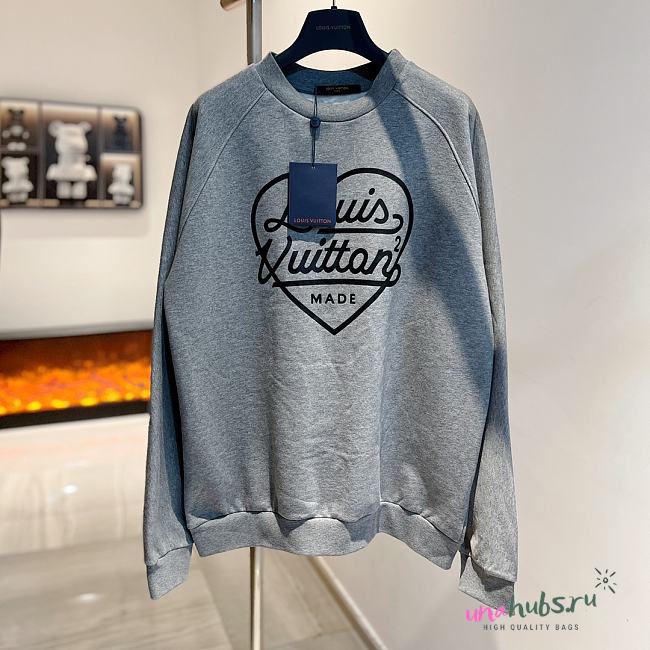 Louis Vuitton gray heart sweater  - 1