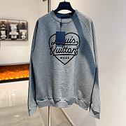 Louis Vuitton gray heart sweater  - 1