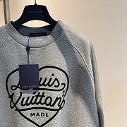 Louis Vuitton gray heart sweater  - 6