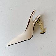 YSL Pump Cream Heels 10cm - 4