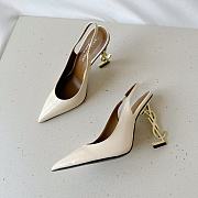 YSL Pump Cream Heels 10cm - 6