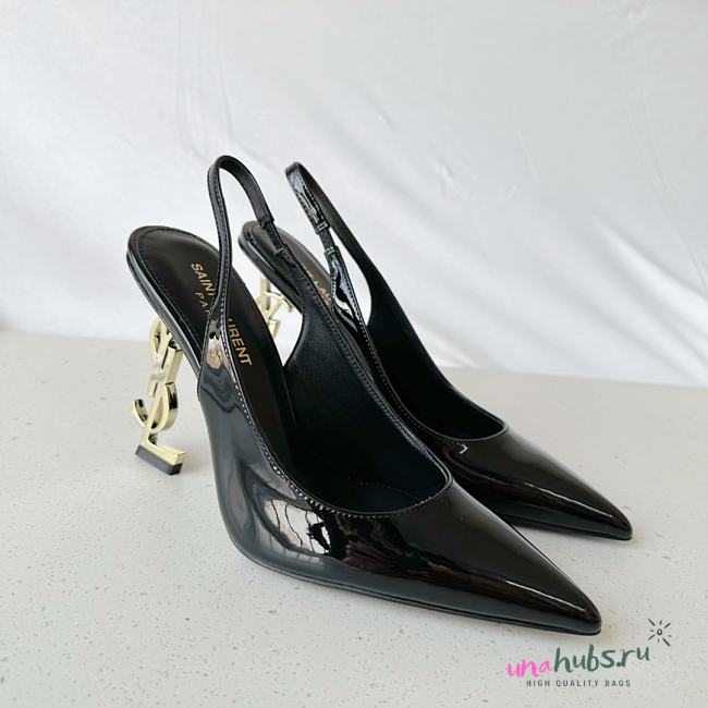 YSL Pump Black Heels 10cm - 1