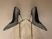 Tom Ford Gold Studded Suede Pointed Toe Pumps - 6