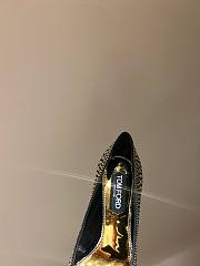 Tom Ford Gold Studded Suede Pointed Toe Pumps - 5