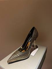 Tom Ford Gold Studded Suede Pointed Toe Pumps - 2