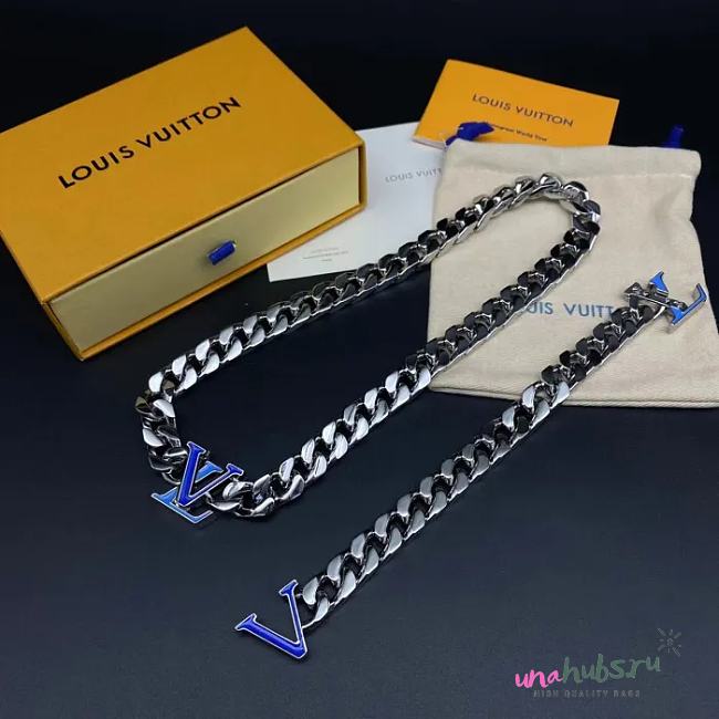 Louis Vuitton blue logo ( set bracelet necklace) - 1