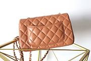 Chanel CF mini 20 brown lambskin gold hardware bag - 5