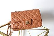 Chanel CF mini 20 brown lambskin gold hardware bag - 1