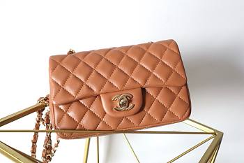 Chanel CF mini 20 brown lambskin gold hardware bag