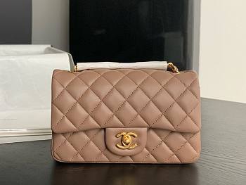 Chanel CF mini 20 beige lambskin gold hardware bag